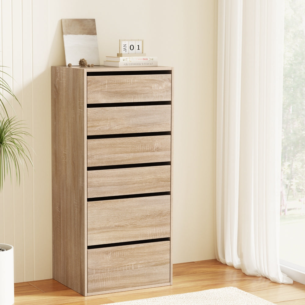 Artiss 6 Chest of Drawers Dresser Tallboy Pine-7