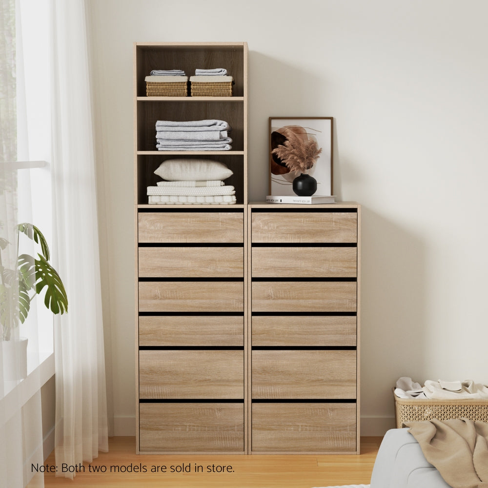 Artiss 6 Chest of Drawers Tallboy Cabinet Pine-6