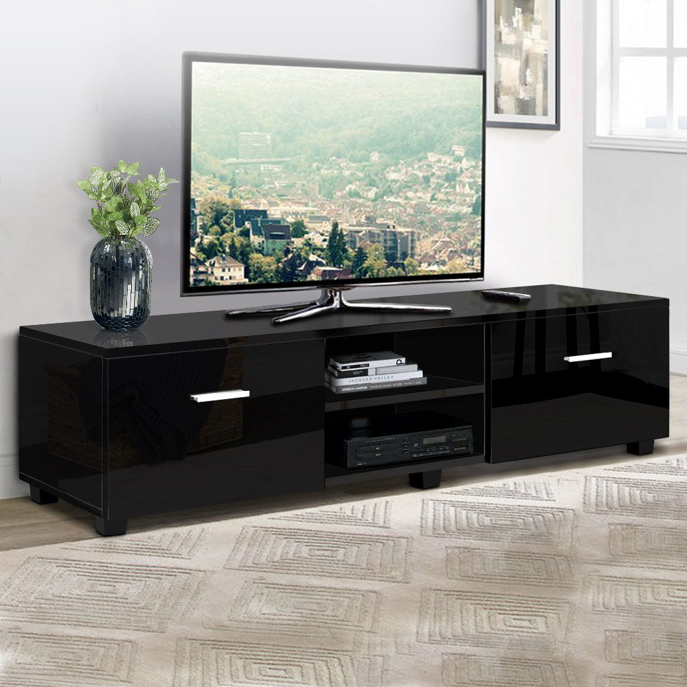Artiss Entertainment Unit TV Cabinet 140cm Black Jim-6