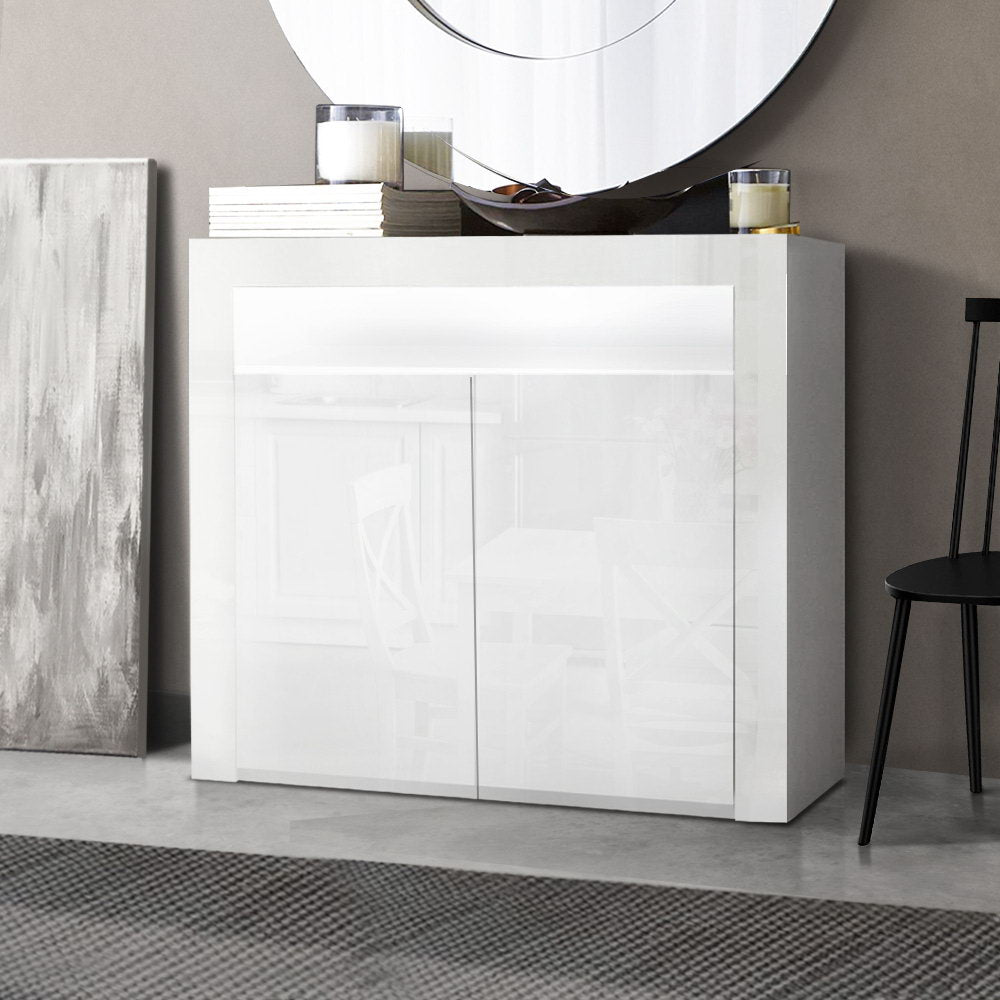 Artiss Buffet Sideboard LED - ARNO White-7