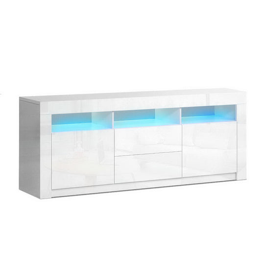 Artiss Entertainment Unit TV Cabinet LED 160cm White Anna-0