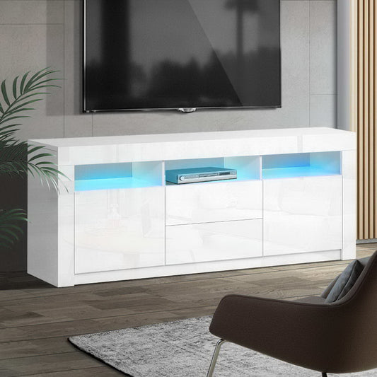 Artiss Entertainment Unit TV Cabinet LED 160cm White Anna-0
