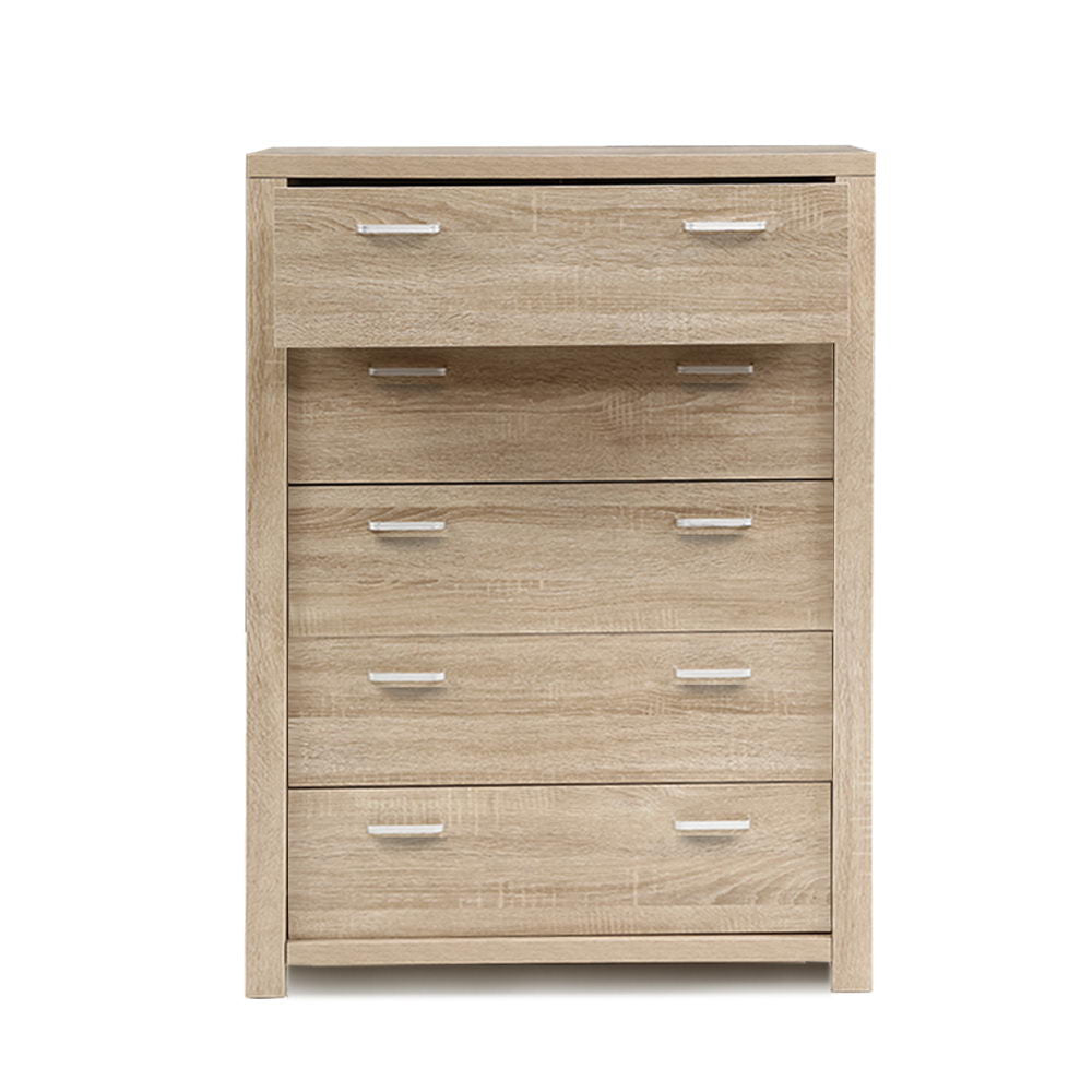 Artiss 5 Chest of Drawers - MAXI Pine-2