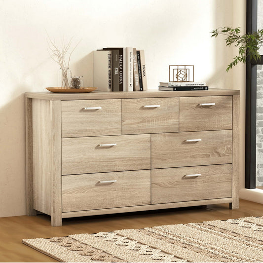 Artiss 7 Chest of Drawers - MAXI Pine-0