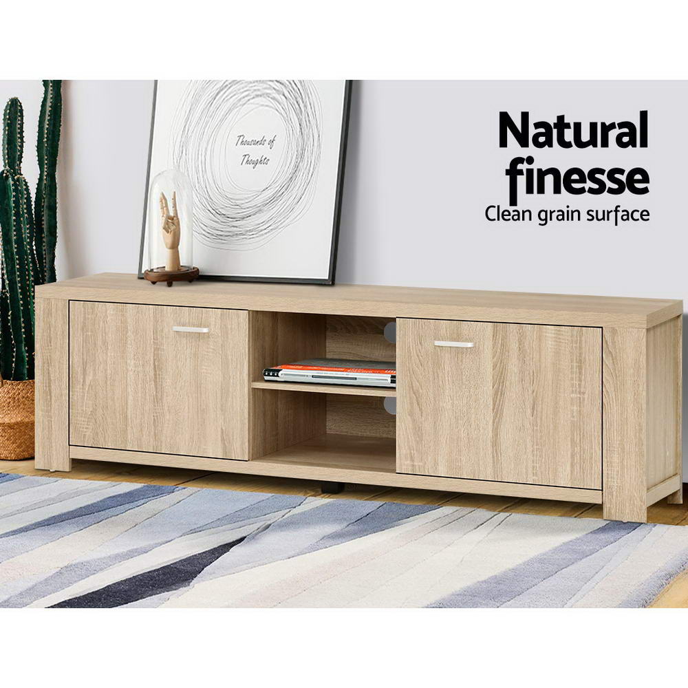 Artiss TV Cabinet Entertainment Unit 160cm Oak Maxi-4