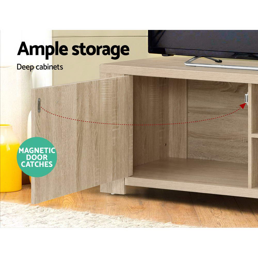 Artiss TV Cabinet Entertainment Unit 160cm Oak Maxi-5