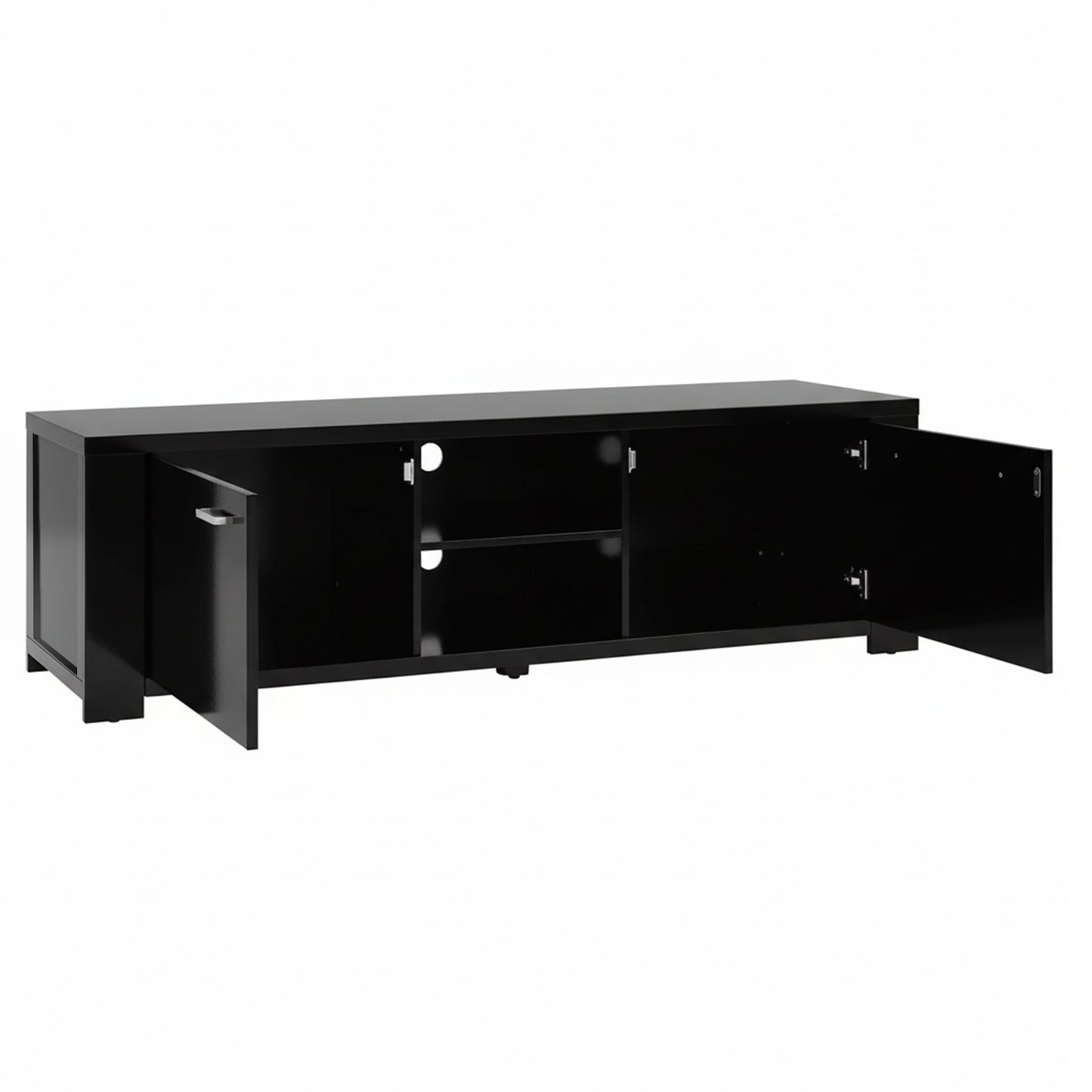 Artiss TV Cabinet Entertainment Unit 160cm Black Maxi-4