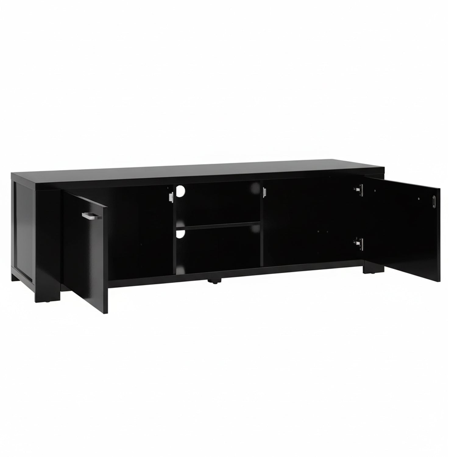 Artiss TV Cabinet Entertainment Unit 160cm Black Maxi-4