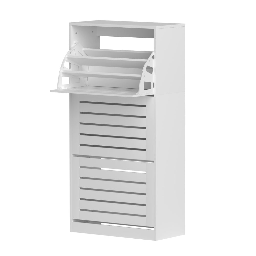 Artiss Shoe Cabinet Storage Drawer 45 Pairs White-0