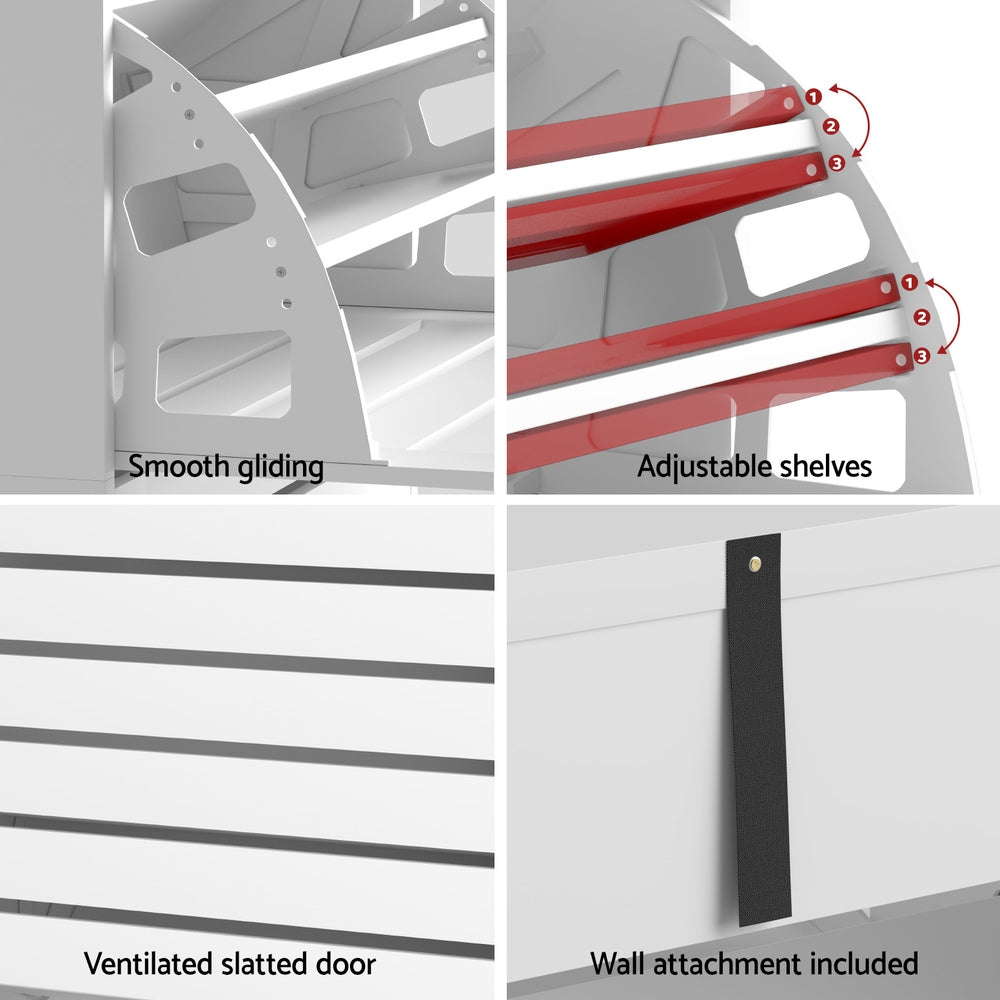 Artiss Shoe Cabinet Storage Drawer 45 Pairs White-4