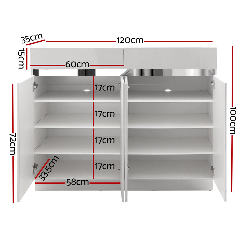 Artiss Shoe Rack Cabinet Storage Cupboard 24 Pairs - Lydia-1