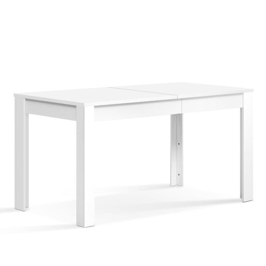 Artiss Dining Table Rectangular 4 Seater 120CM White Natu-0