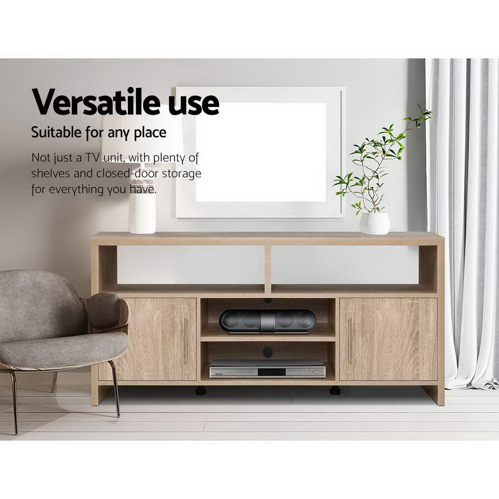 Artiss TV Cabinet Entertainment Unit 140cm Oak Ken-6