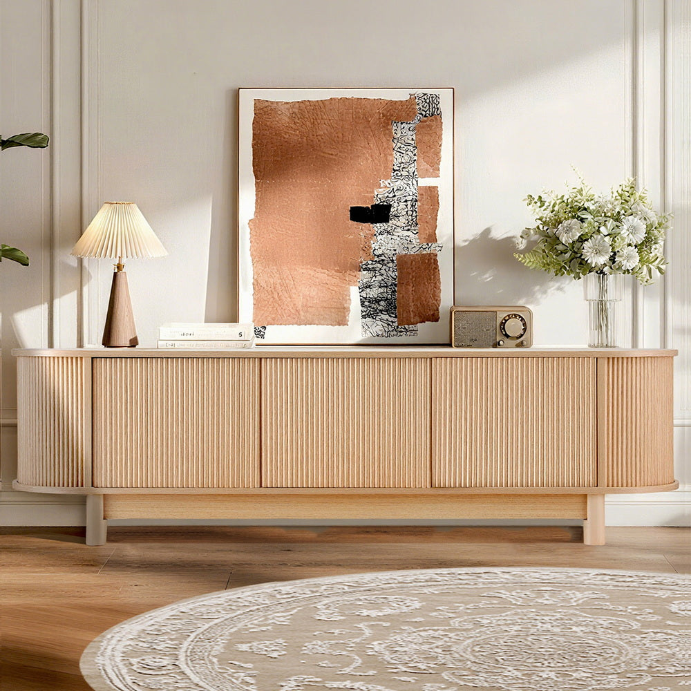 Artiss TV Unit Entertainment Unit Storage Cabinet 160cm Pine-0