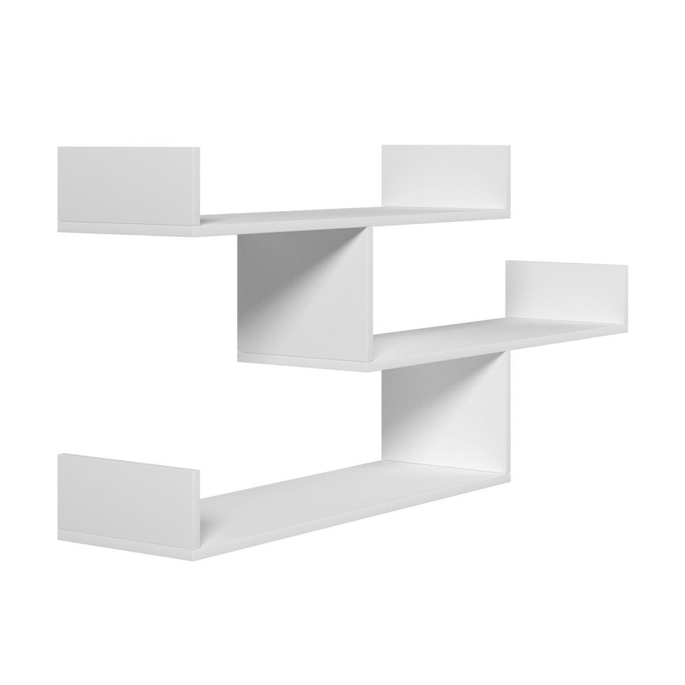 Artiss Floating Wall Shelf 3 Tier White-2