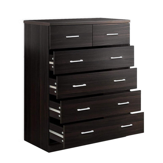 Artiss 6 Chest of Drawers - ANDES Walnut-0