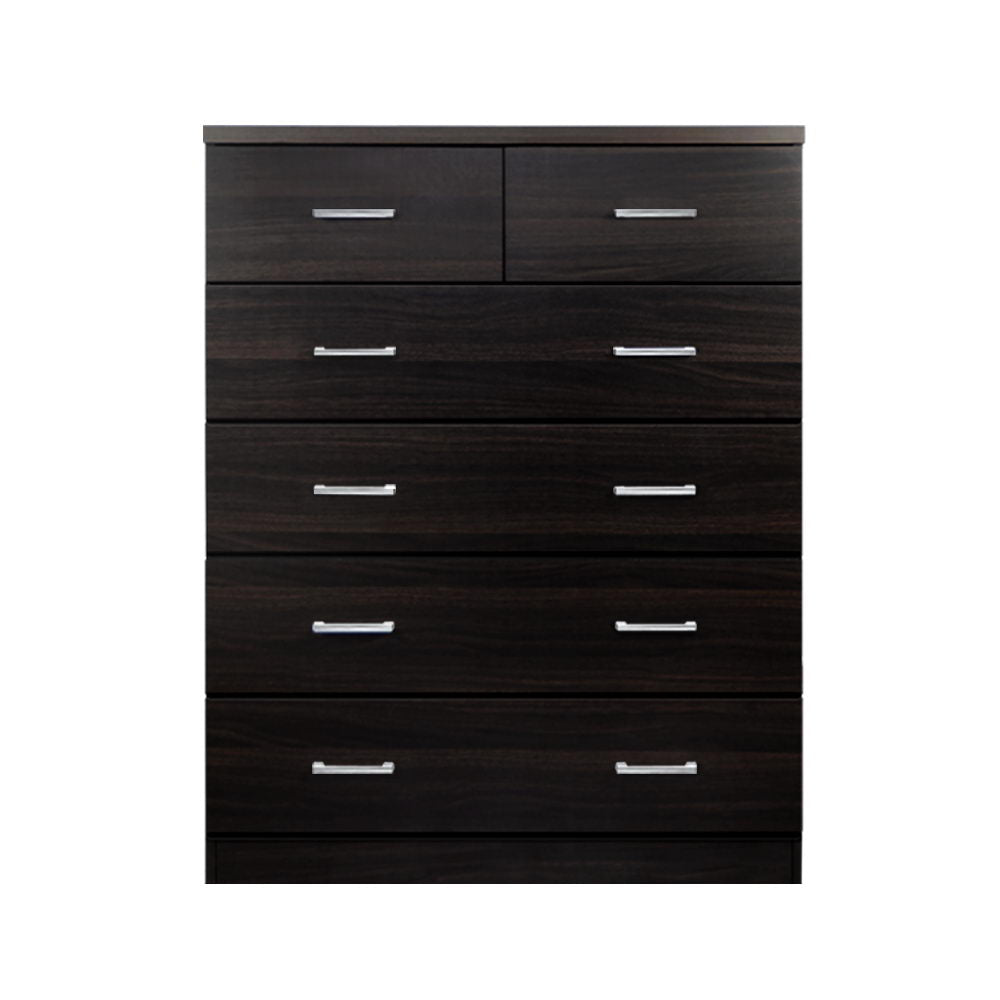 Artiss 6 Chest of Drawers - ANDES Walnut-2