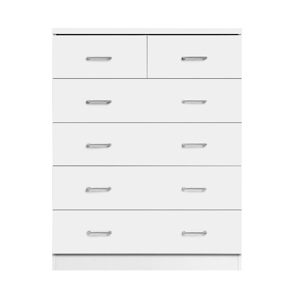 Artiss 6 Chest of Drawers - ANDES White-2