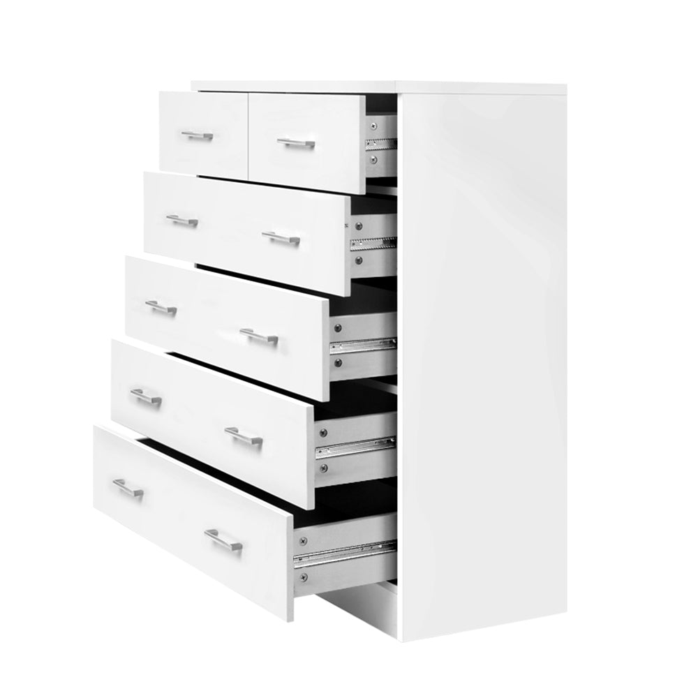 Artiss 6 Chest of Drawers - ANDES White-3