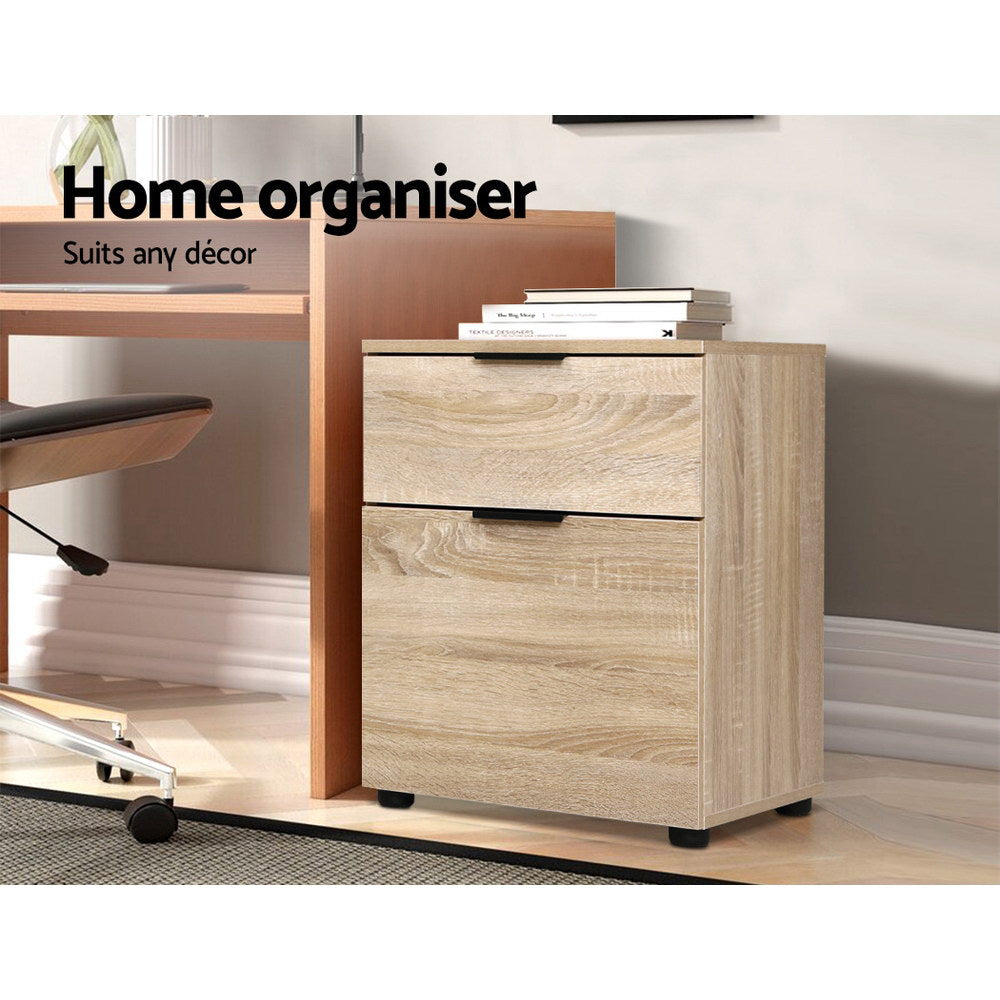 Artiss Filing Cabinet 2 Drawer Office Storage Organiser-5