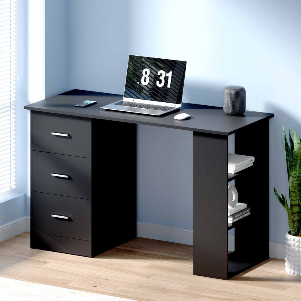 Artiss Computer Desk Drawer Shelf Cabinet Black 120CM-6