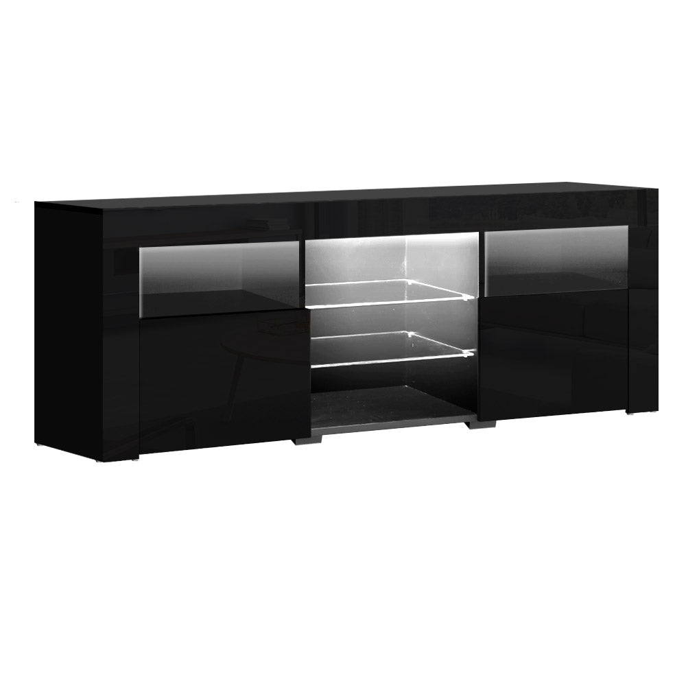 Artiss Entertainment Unit TV Cabinet LED 160cm Black Bobi-0