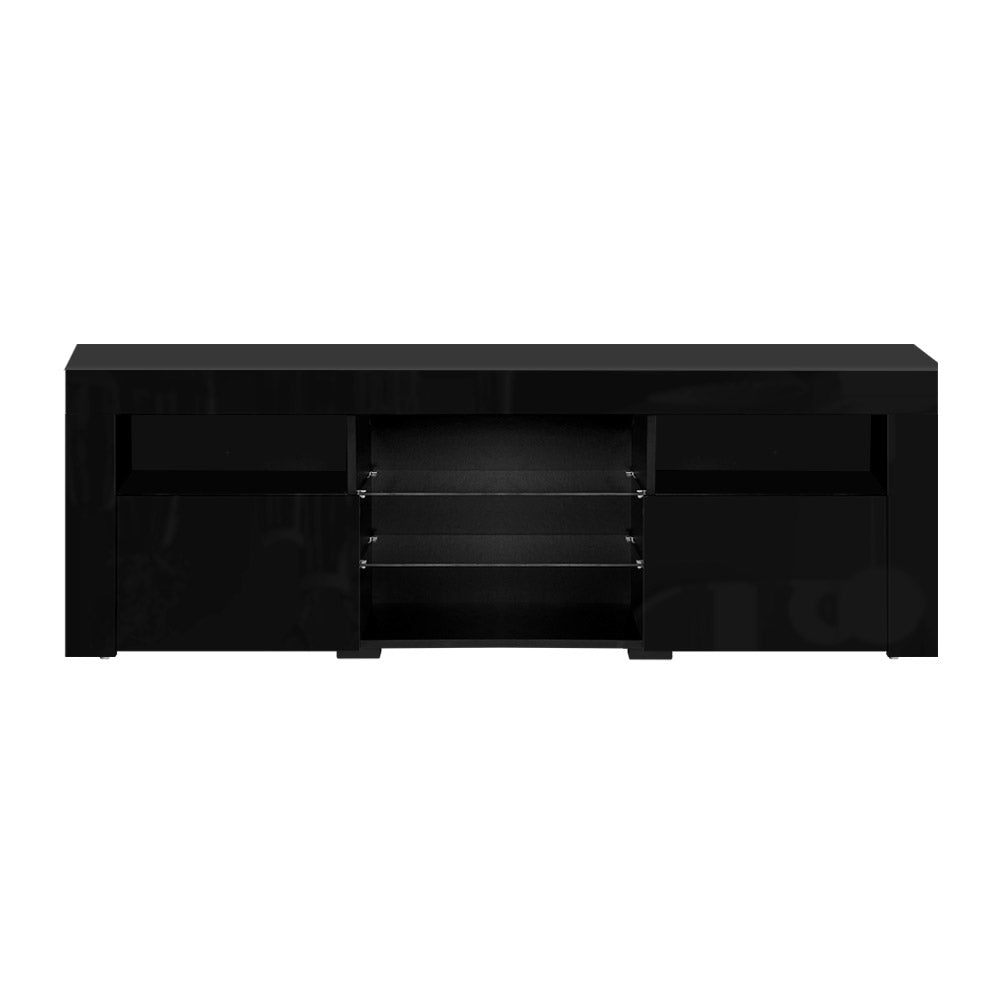 Artiss Entertainment Unit TV Cabinet LED 160cm Black Bobi-2