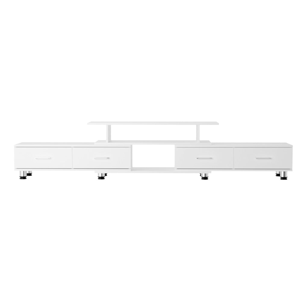 Artiss TV Cabinet Entertainment Unit Extendable 160CM To 220CM White-2