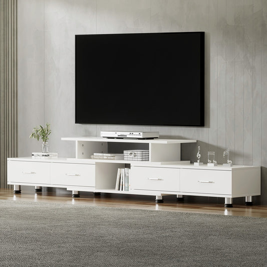Artiss TV Cabinet Entertainment Unit Extendable 160CM To 220CM White-0