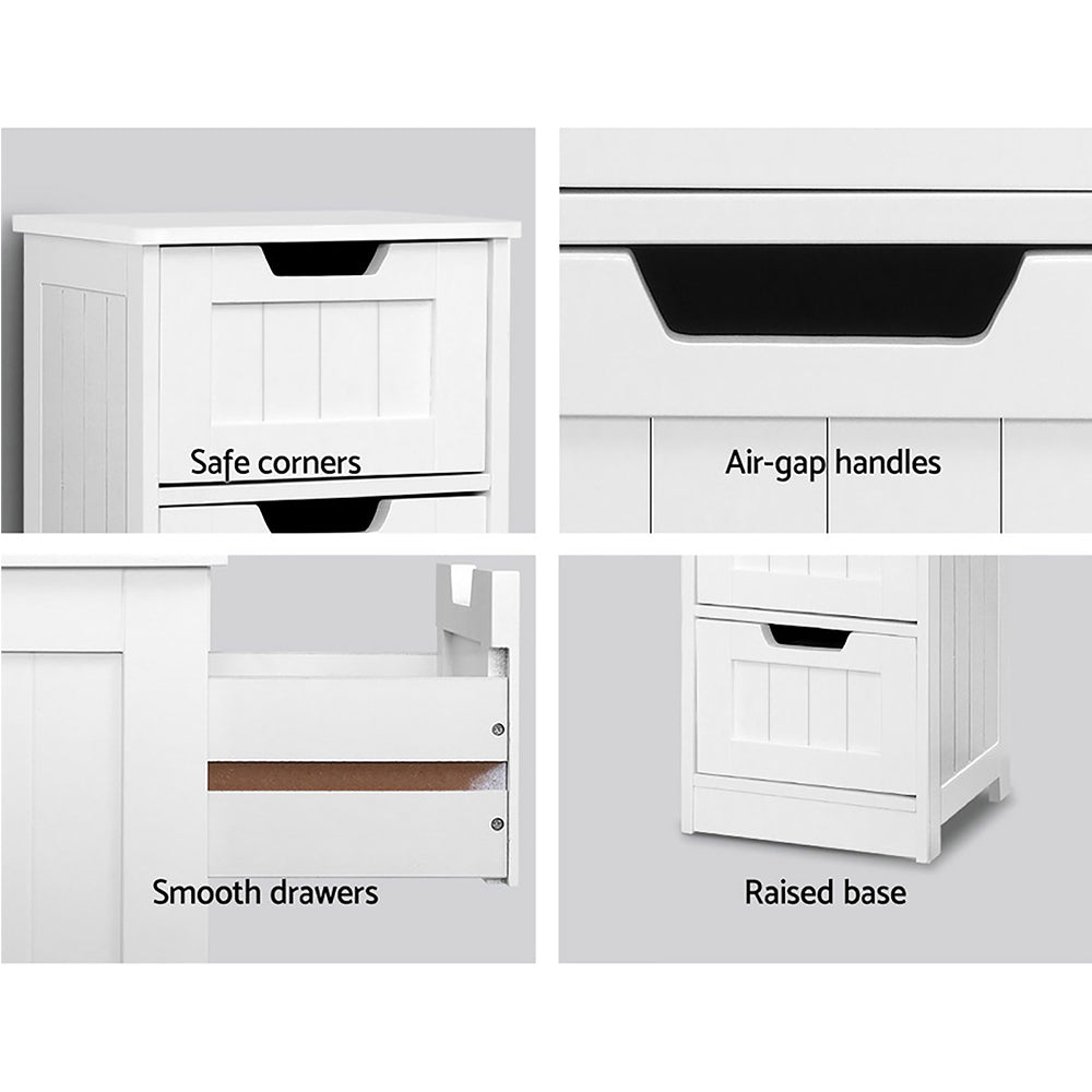 Artiss 4 Chest of Drawers - LEESA White-5