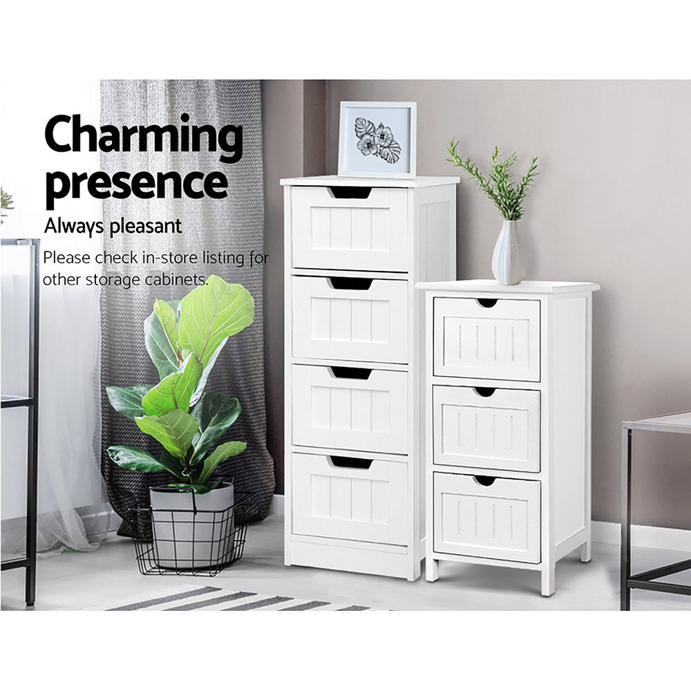 Artiss 4 Chest of Drawers - LEESA White-6