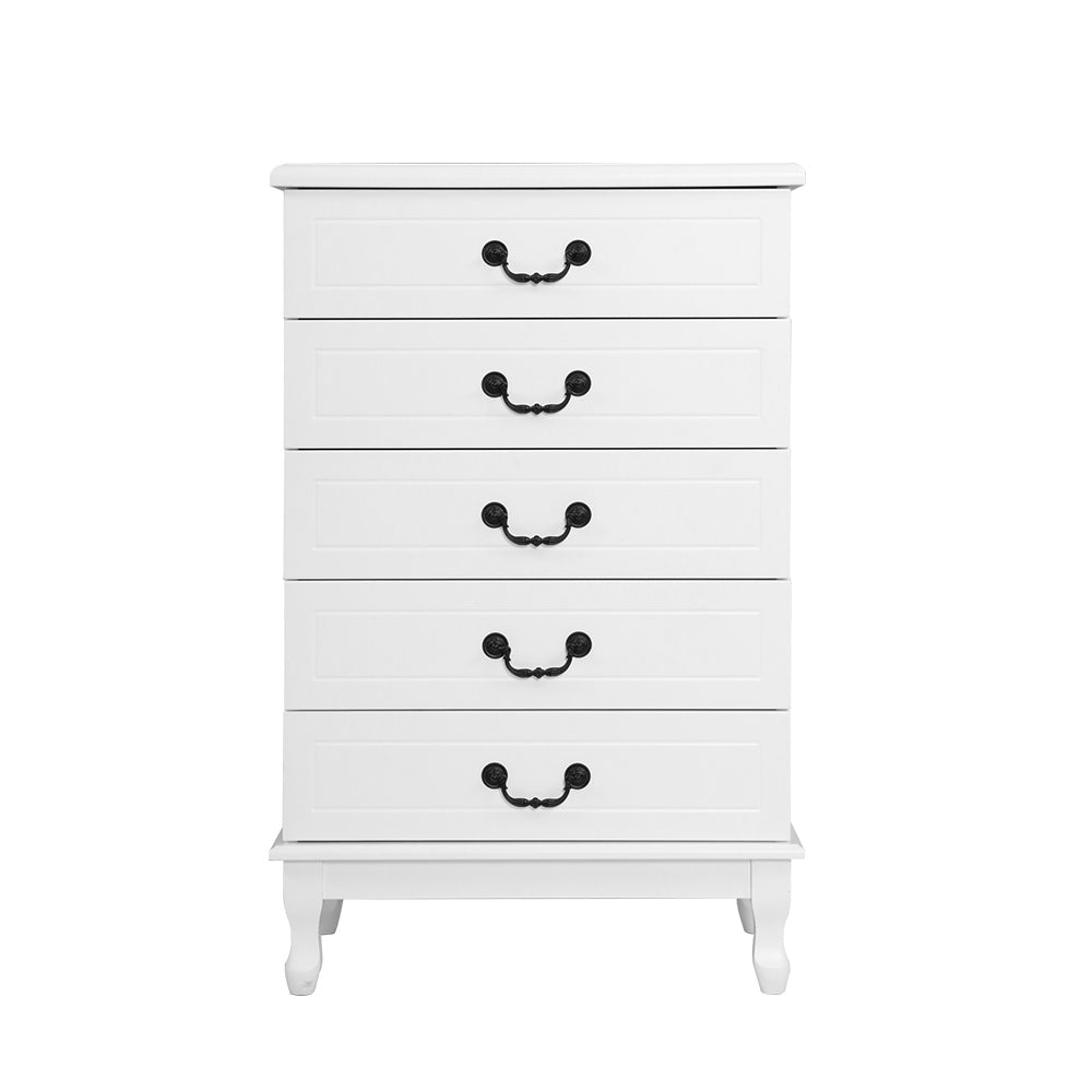 Artiss 5 Chest of Drawers - KUBI White-4