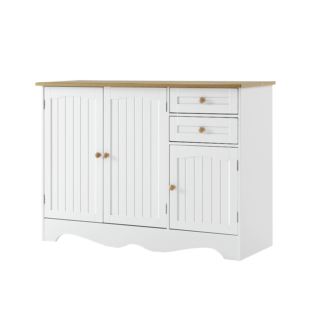 Artiss Buffet Sideboard 3 Doors - BERNE White-0