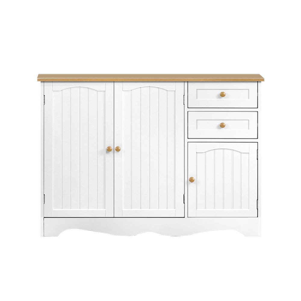 Artiss Buffet Sideboard 3 Doors - BERNE White-2