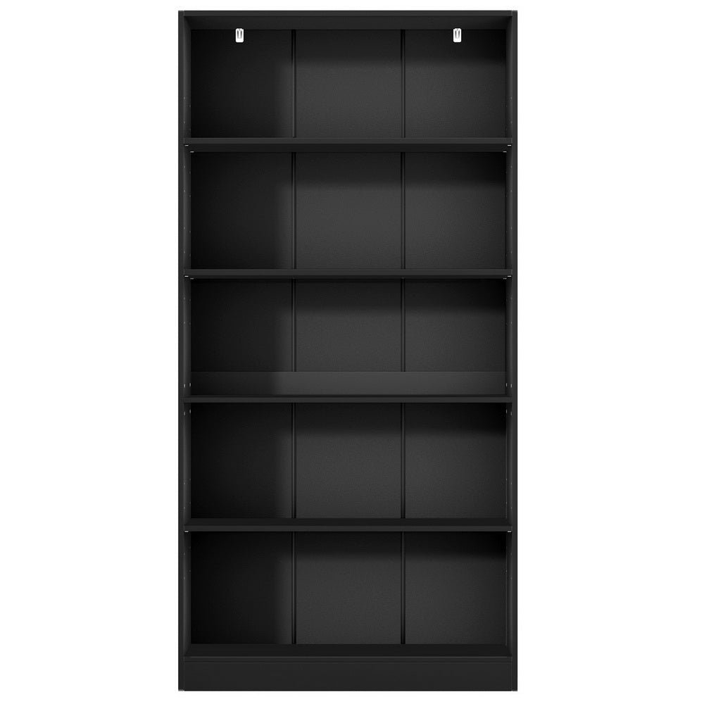 Artiss Bookshelf 5 Tiers ANTON Black-2