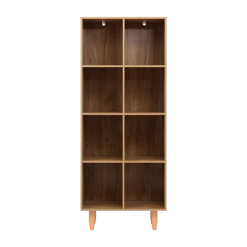 Artiss Bookshelf Bookcase 4 Tiers LEOR Walnut-2