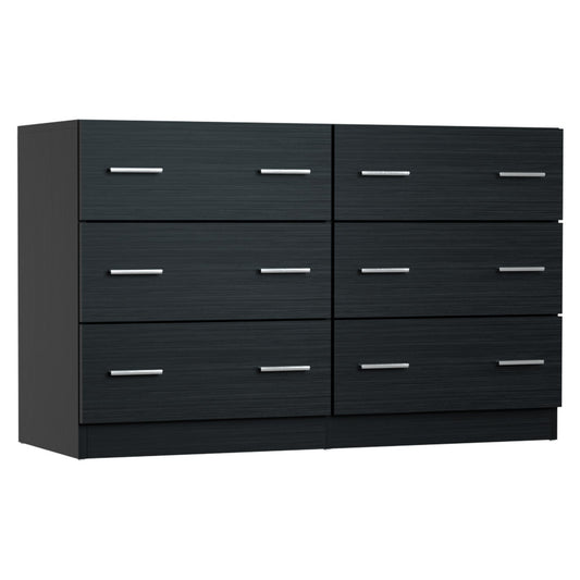 Artiss 6 Chest of Drawers - VEDA Black-0