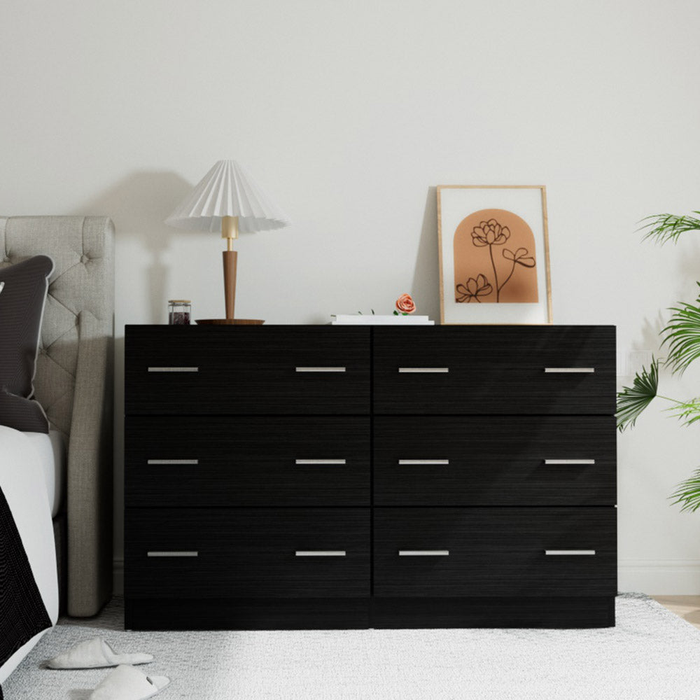 Artiss 6 Chest of Drawers - VEDA Black-7