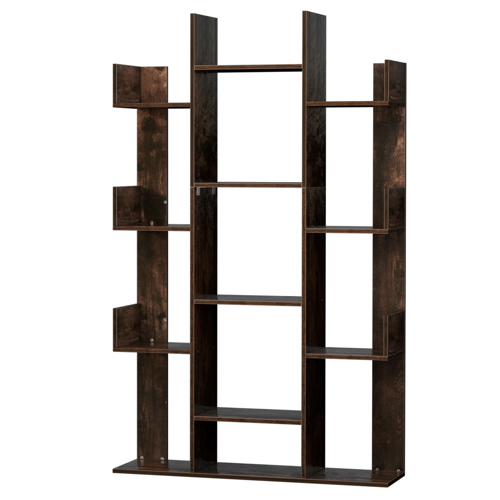 Artiss Tree-Shaped Bookshelf ROMI Walnut-0