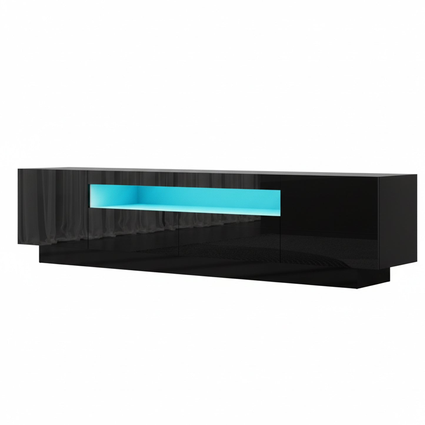 Artiss TV Unit Entertainment Unit Storage Drawer RGB LED 180cm Black-1