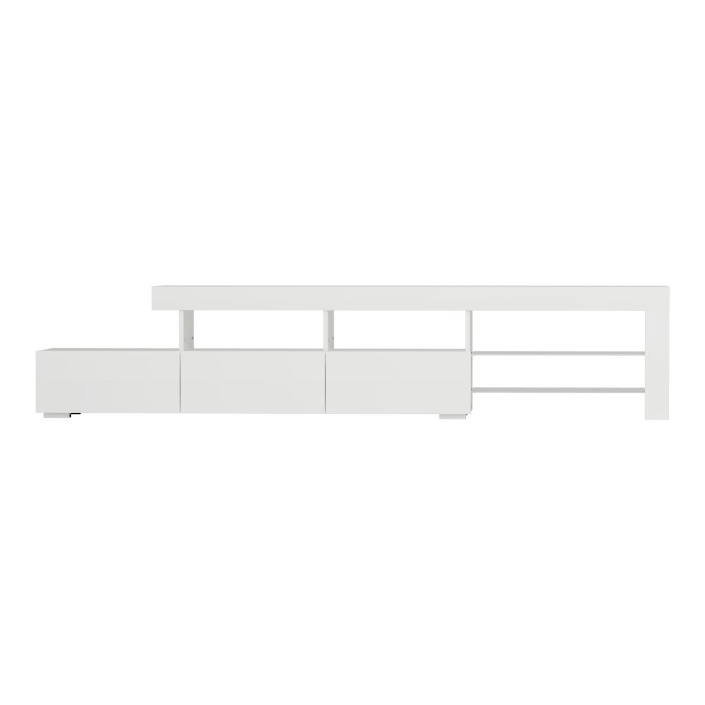 Artiss Entertainment Unit TV Cabinet LED 215cm White Caya-2