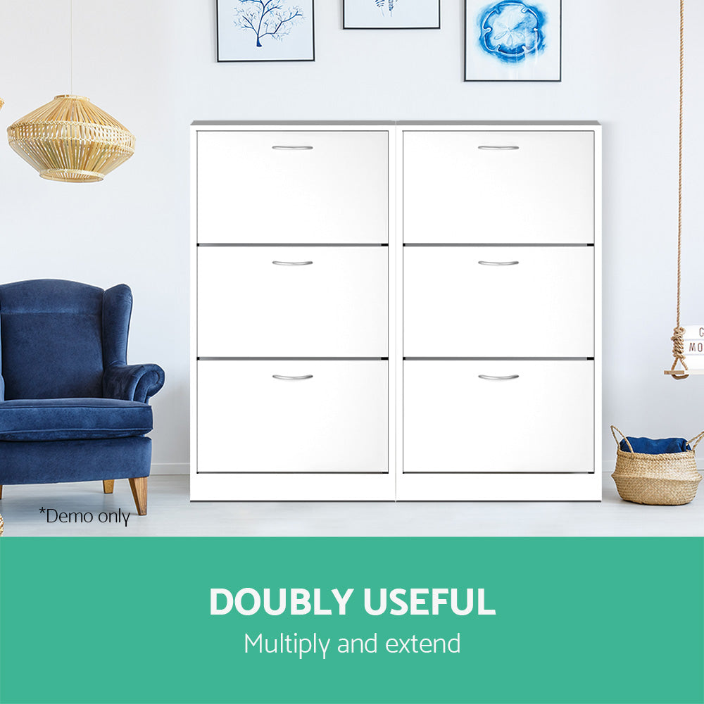 Artiss Shoe Rack Cabinet 36 Pairs Adjustable Shelves Ivy-6