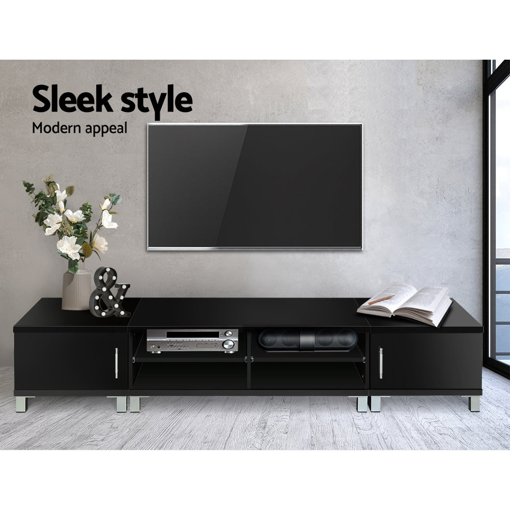Artiss TV Cabinet Entertainment Unit 190cm Black Danson-3