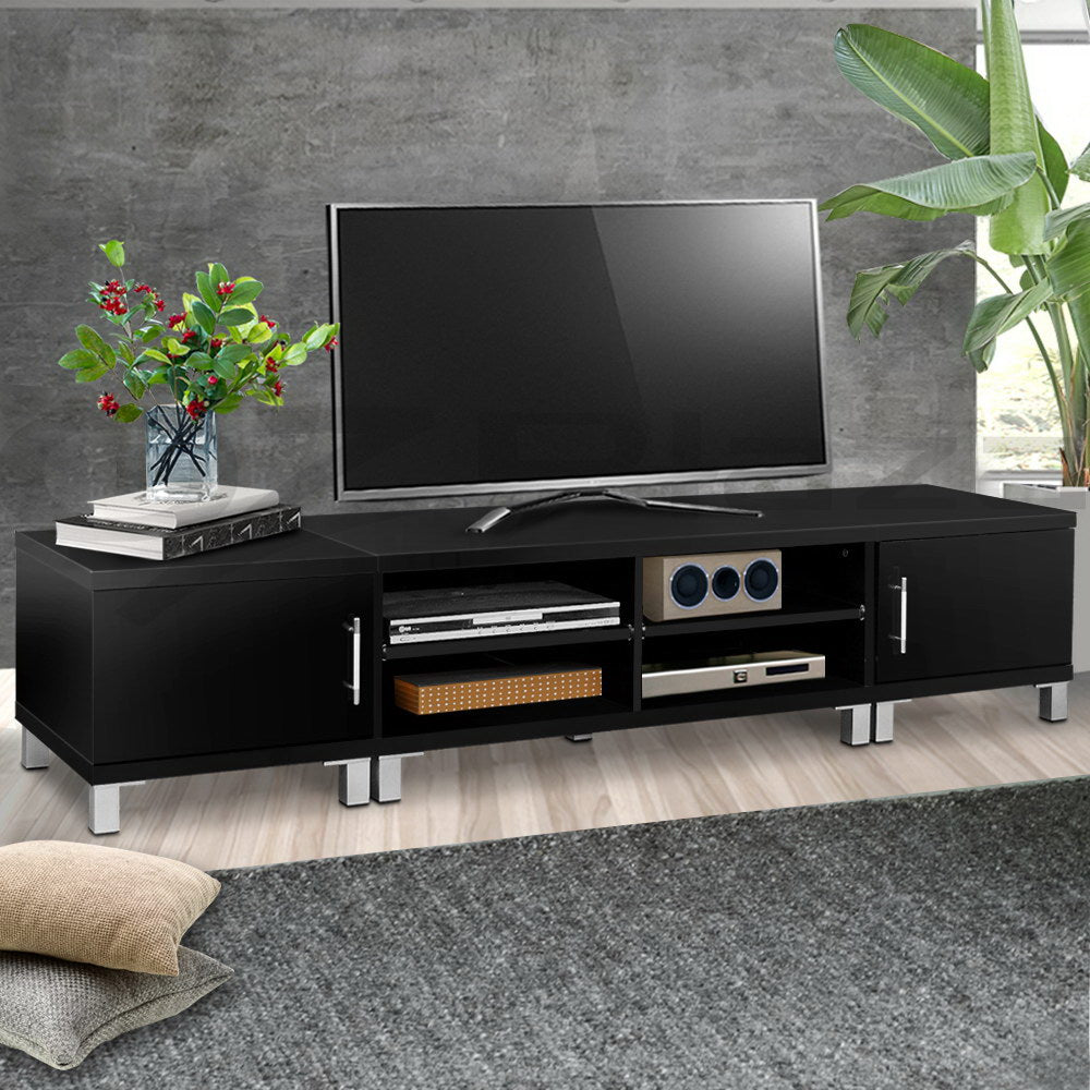 Artiss TV Cabinet Entertainment Unit 190cm Black Danson-7