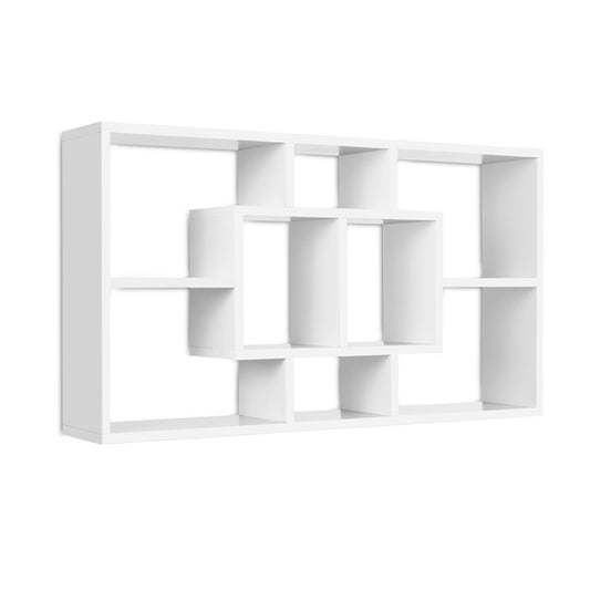 Artiss Floating Wall Shelves Bookshelf White-0