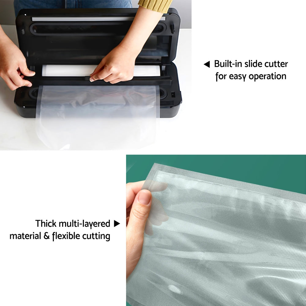 Devanti Food Vacuum Sealer Machine Auto Seal Cutter 5 Modes Storage Bags 4 Rolls-5