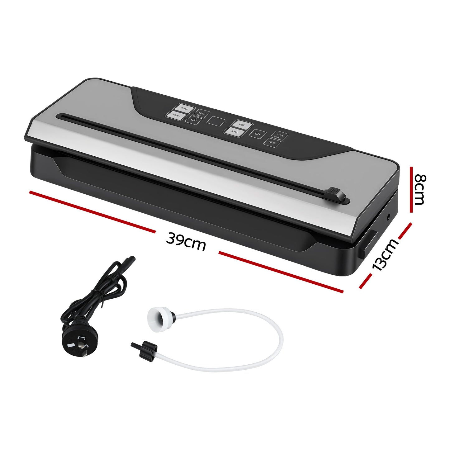 Devanti Food Vacuum Sealer Machine Auto Seal Slide Cutter 9 Modes Marinate Black