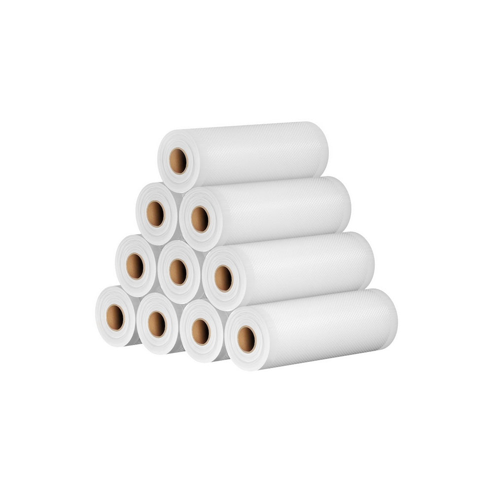 10 Rolls Food Vacuum Sealer Bags Storage Saver Heat Sealing Bag Pack 20CMX6M-0