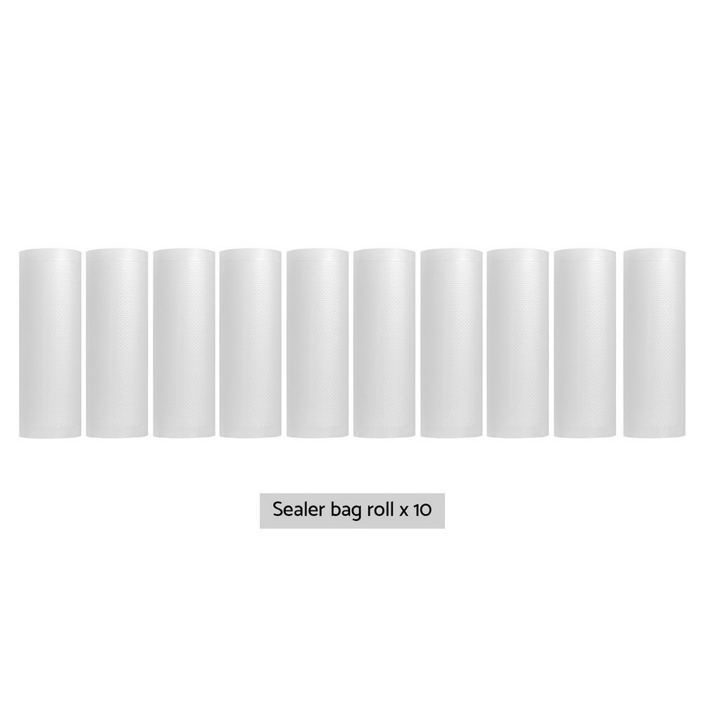 10 Rolls Food Vacuum Sealer Bags Storage Saver Heat Sealing Bag Pack 20CMX6M-2