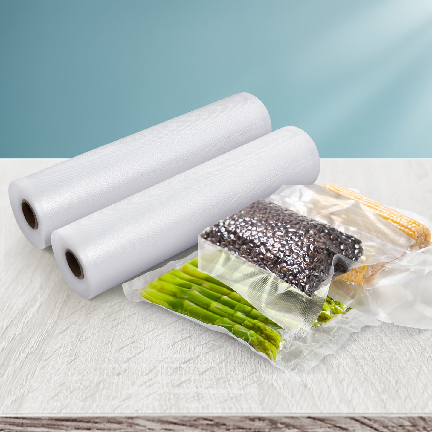 2 Rolls Food Vacuum Sealer Bags Storage Saver Heat Sealing Bag Pack 28CMX6M-6